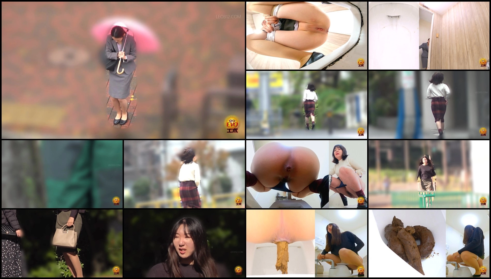 EE-753-Extremely fast dash to the toilet! Girls rushing through the streets to take a poop The ur...