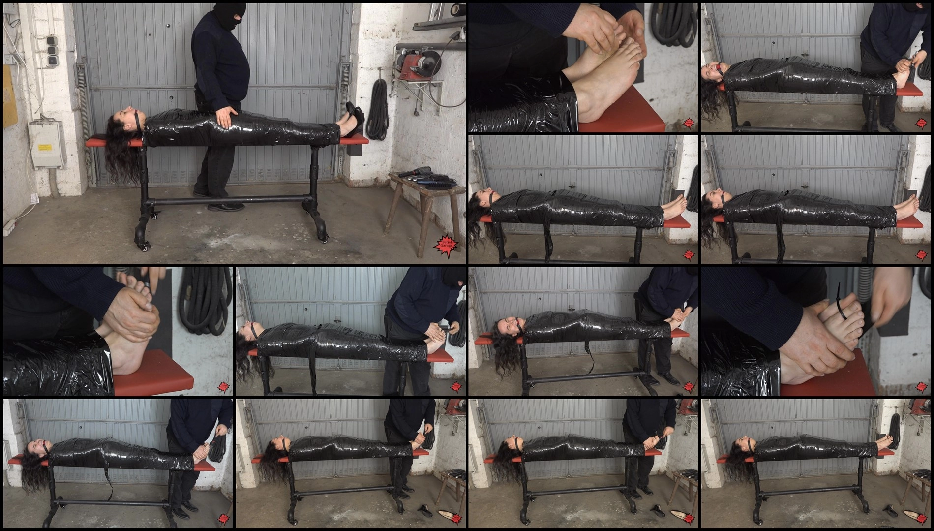 FetishGarage – Mummified feet brushing