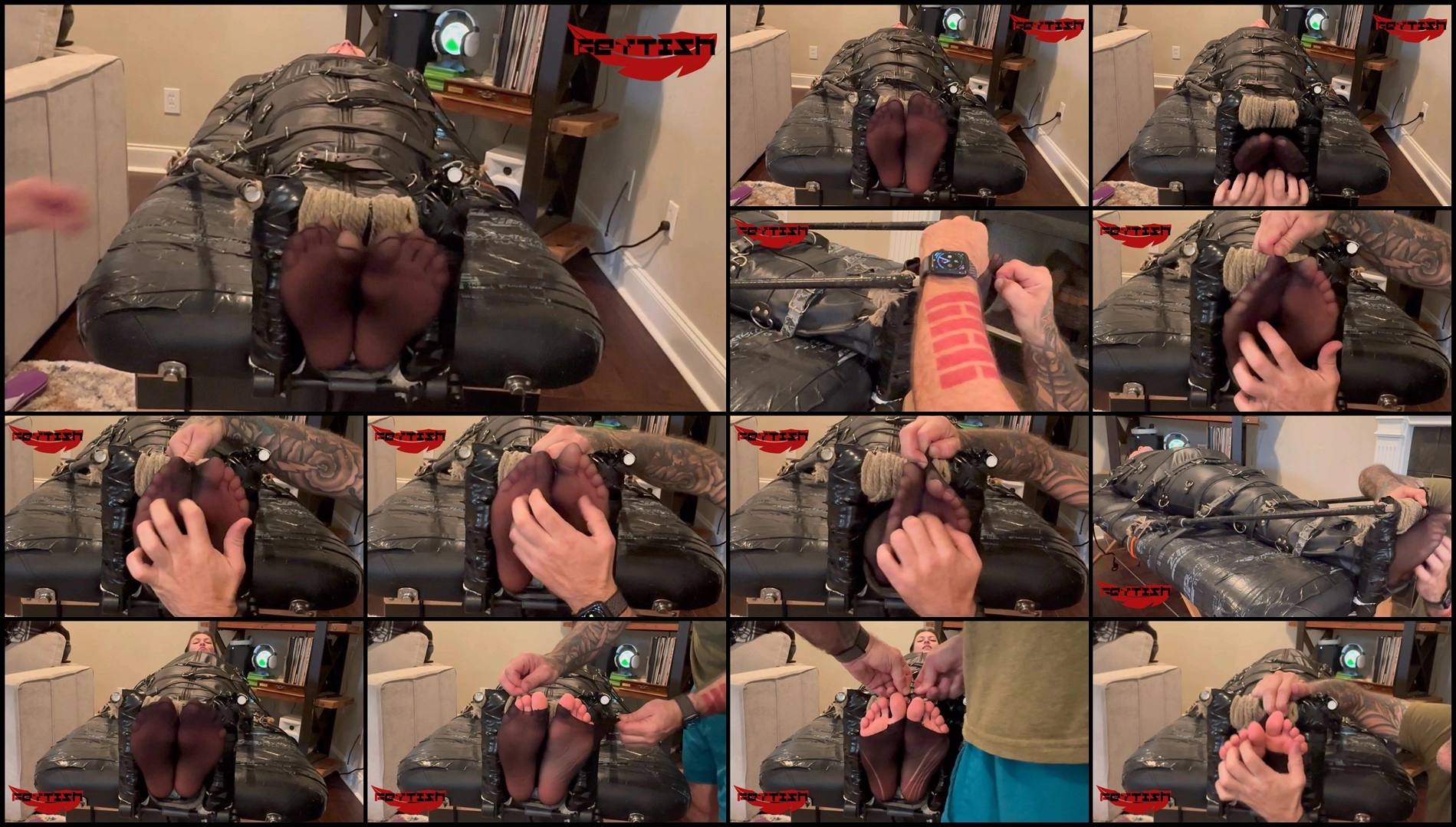 Fettish – The Tickle Table – Nylon Edition – Salem Rose