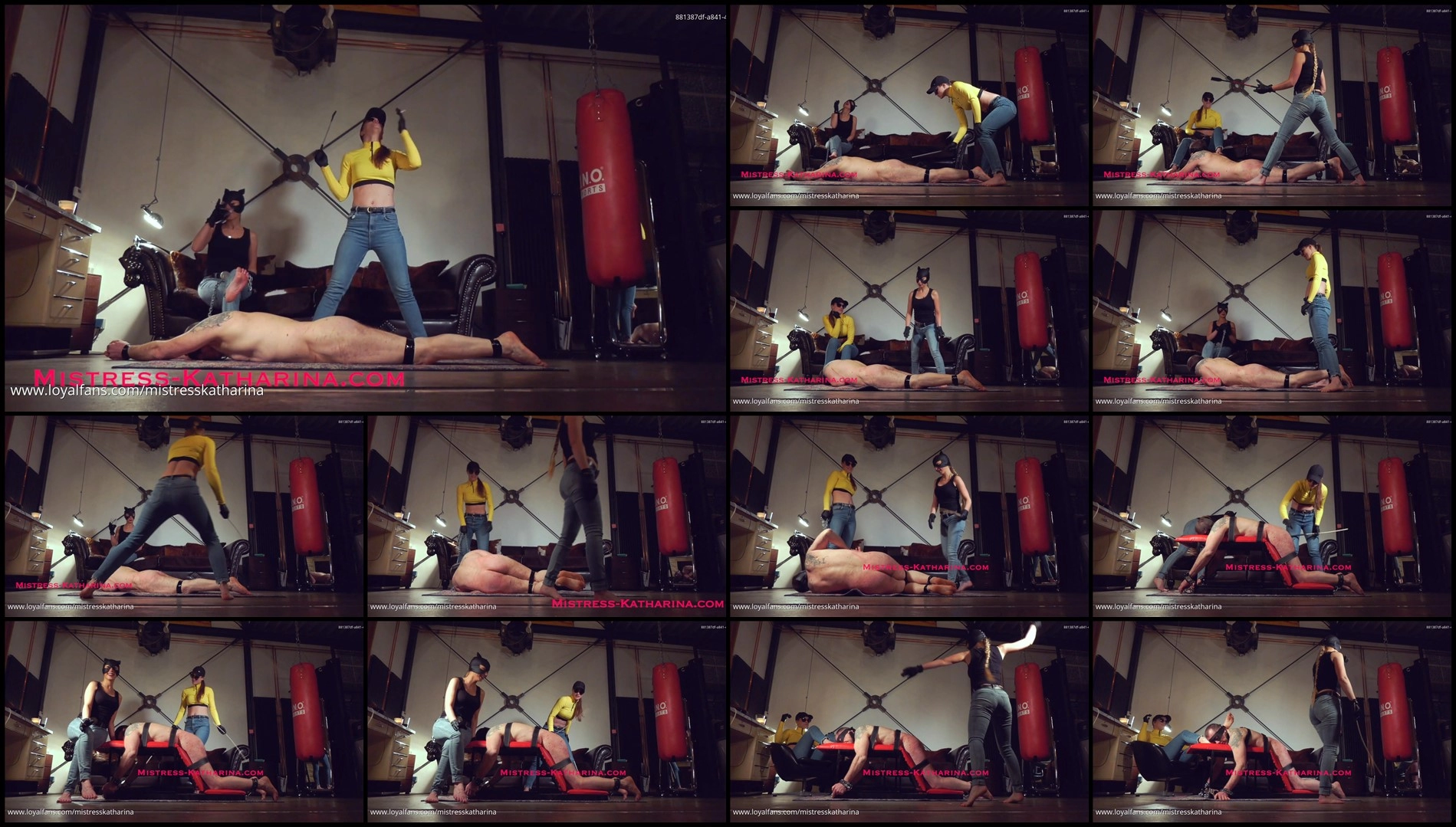 Mistress Katharina - Whipped And Caned By Two Strict But Generous Sadists