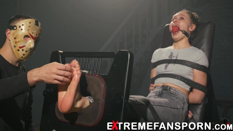 RFStudioProduction – Ivanka – Tickling Her Sexy Bare Feet in Stocks + BallGag