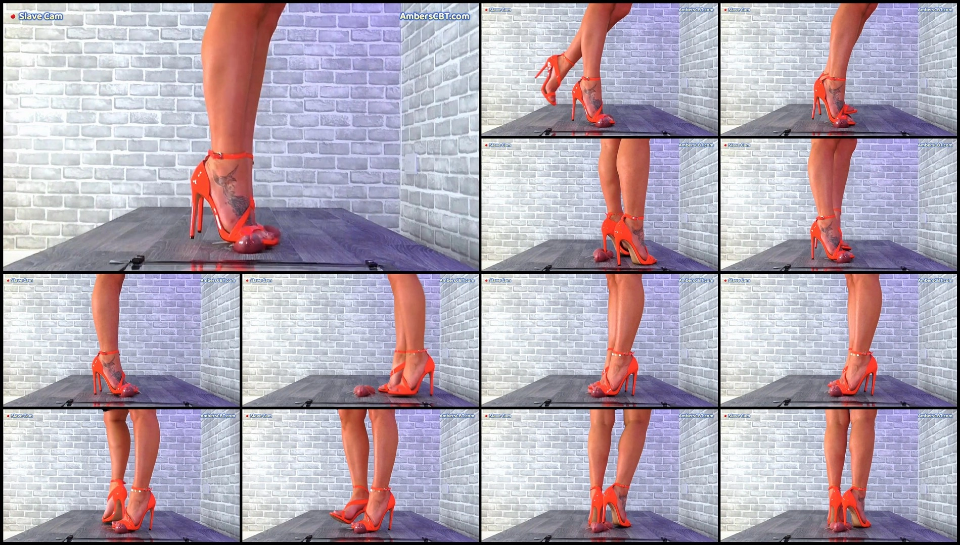 Under Amber - Crushing The Cum From His Balls Under My Pink Summer Heels