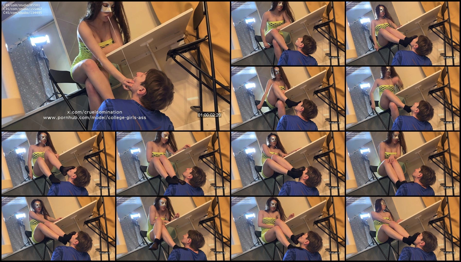 Cruel Domination - My Slave Is Sniffing My Smelly Socks  I Spit In His Face