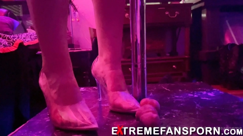 Please Tread On Me - Clear Stilettos Trample