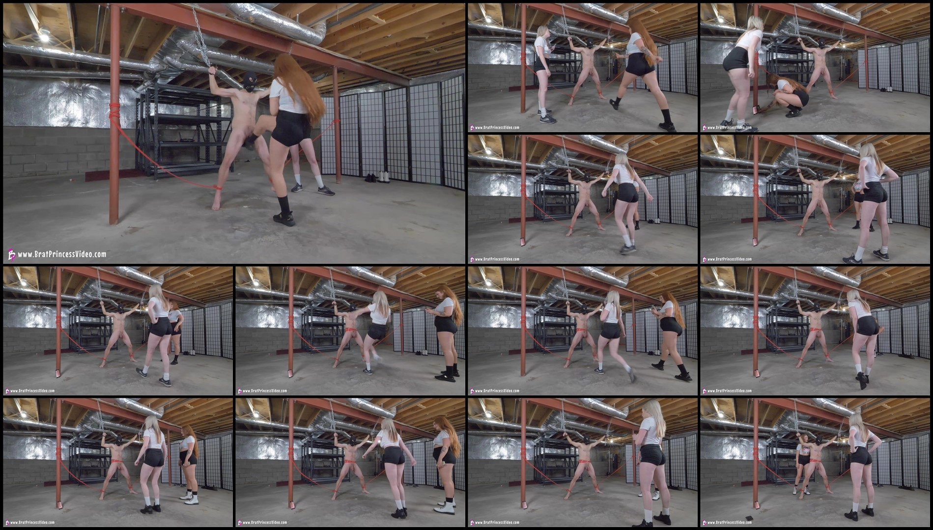 Brat Princess 2 - Kaylie and Riley - Full Effort Ball Kicks with Total Destruction 4K-Femdom