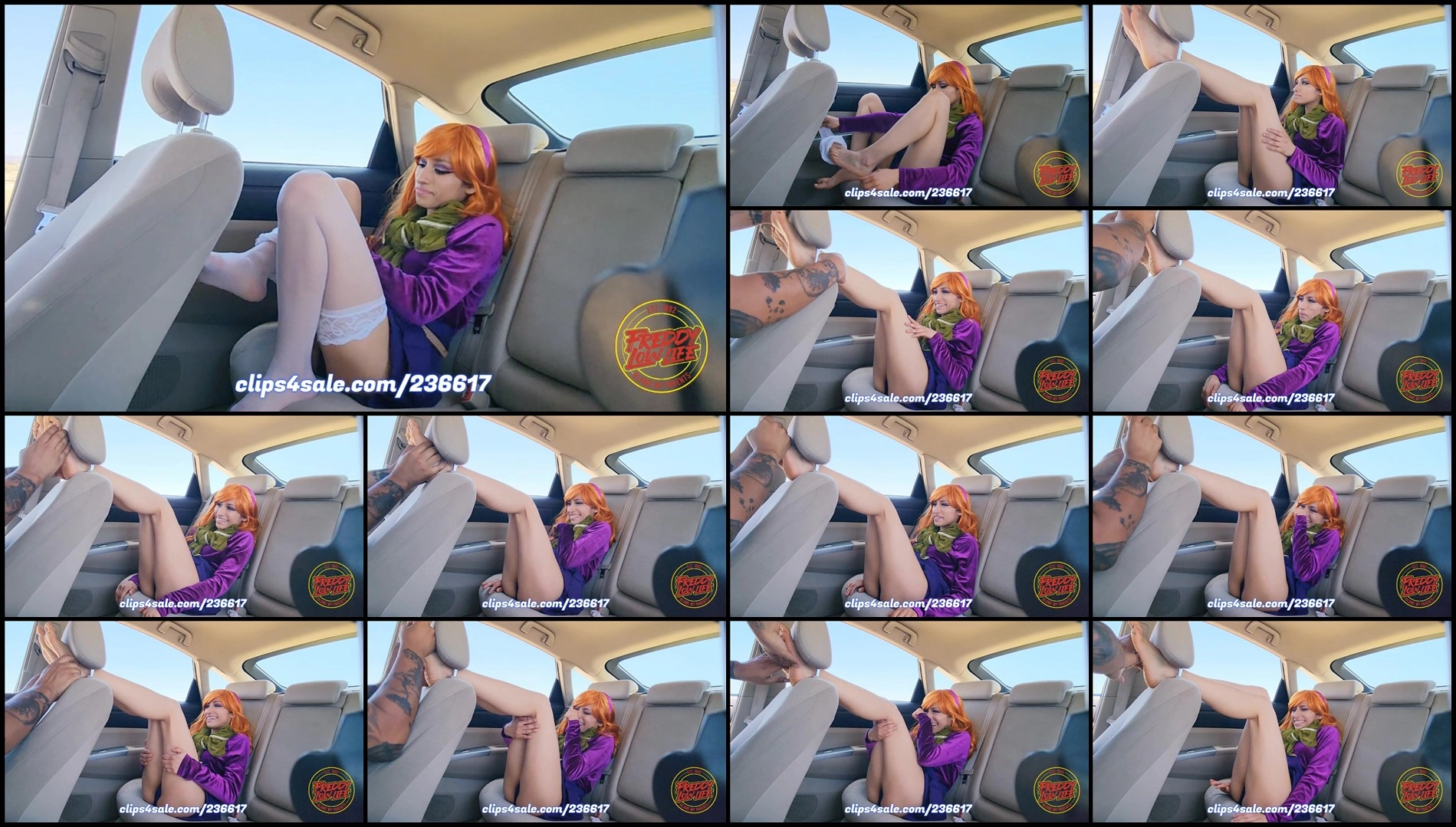 TickleTrash – Daphne Cosplayer's Barefeet Tickled-HD, mf, TicklingFeet