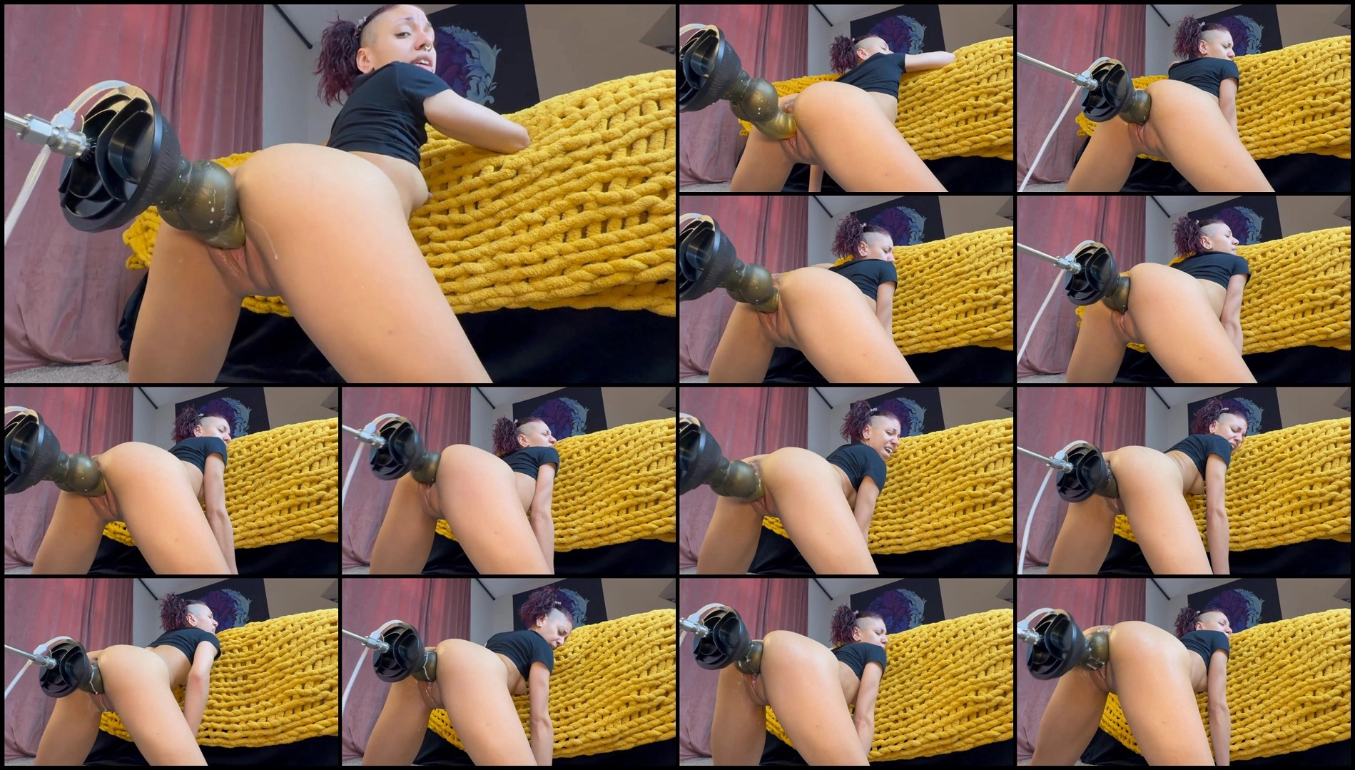 Webcam Fae Fury Fuck Machine Struggle to Fit XL Bad Dragon Fenrir Dildo-Fuckmachines, Teens