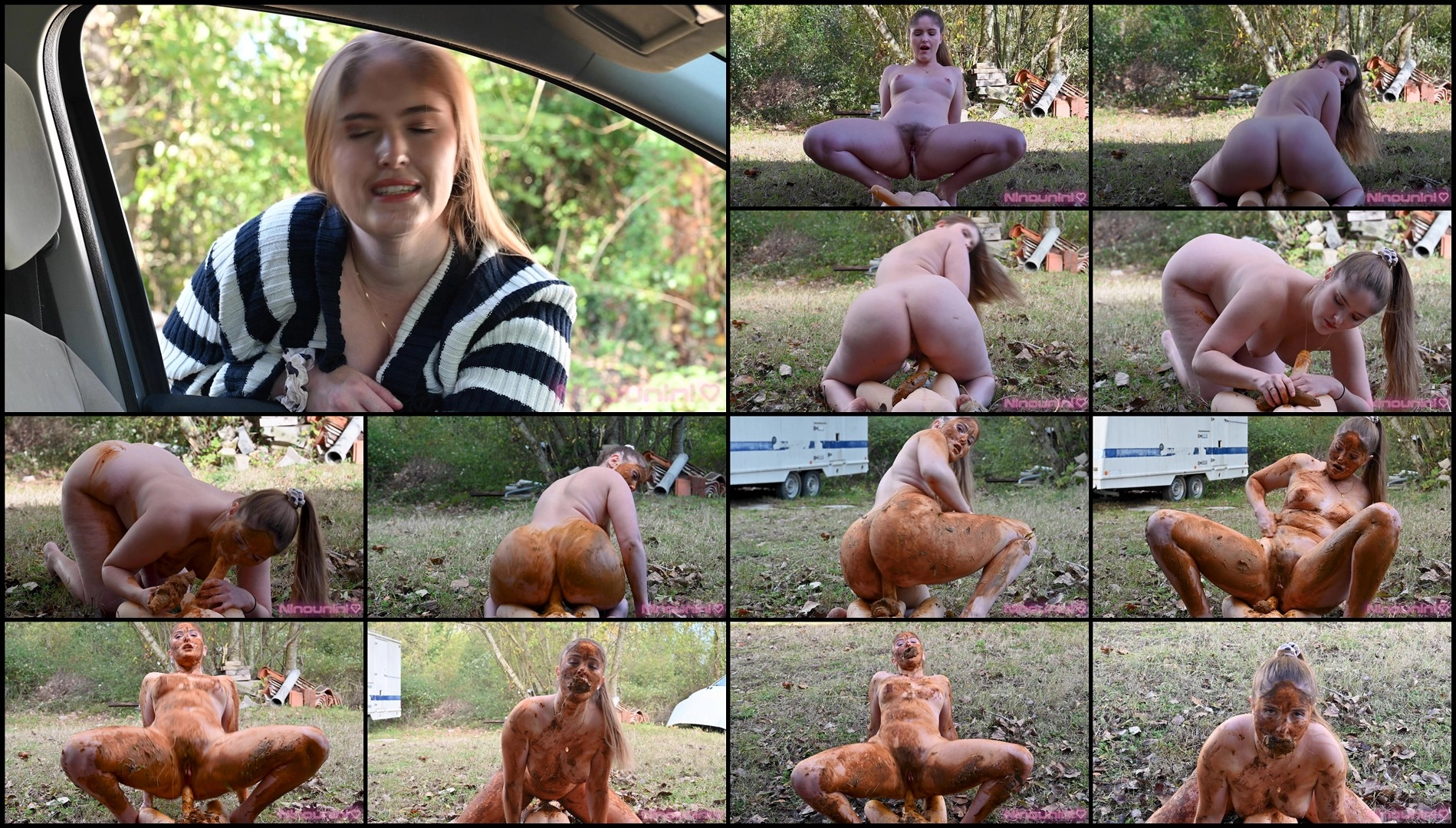 Ninounini – SCAT POV-I meet a man outside, I piss and shit on him and he fucks me full of shit! n...