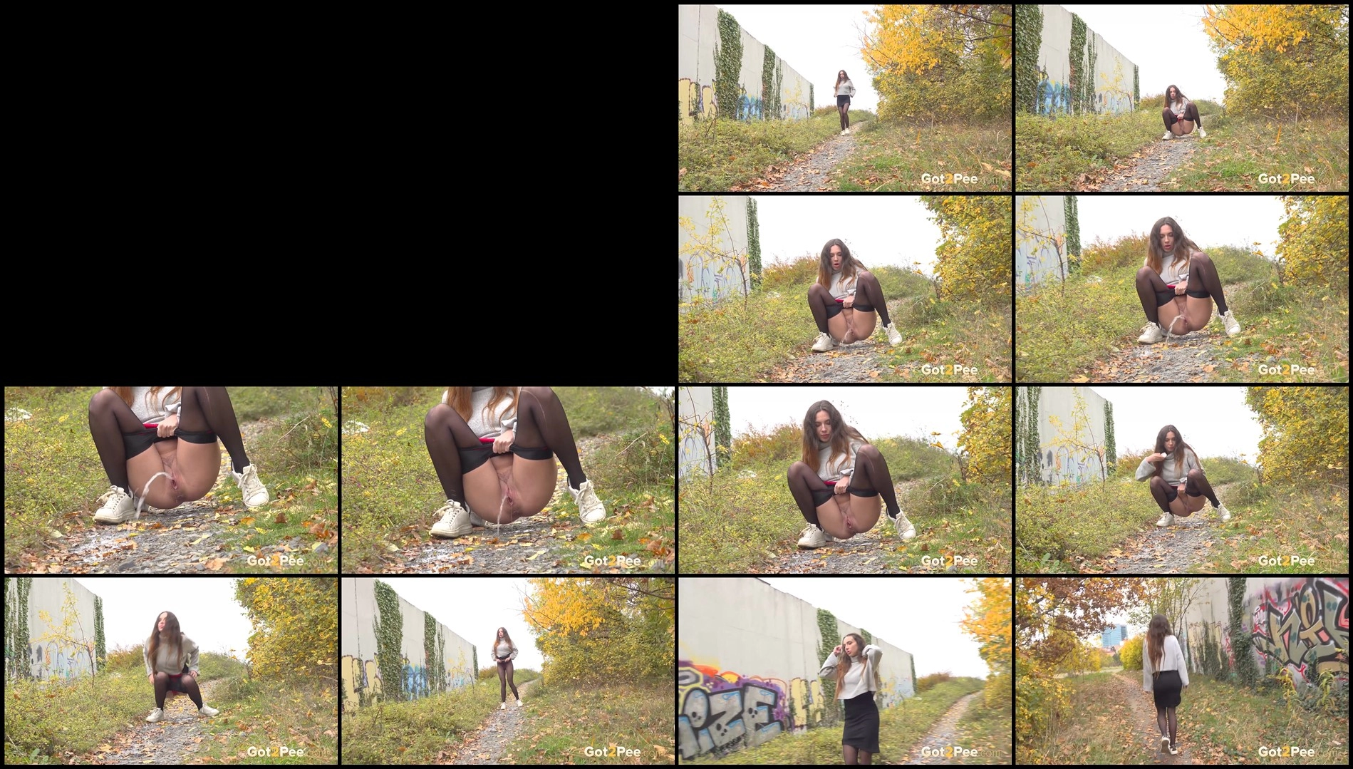 Sakura Hell – spraying an arc of golden piss