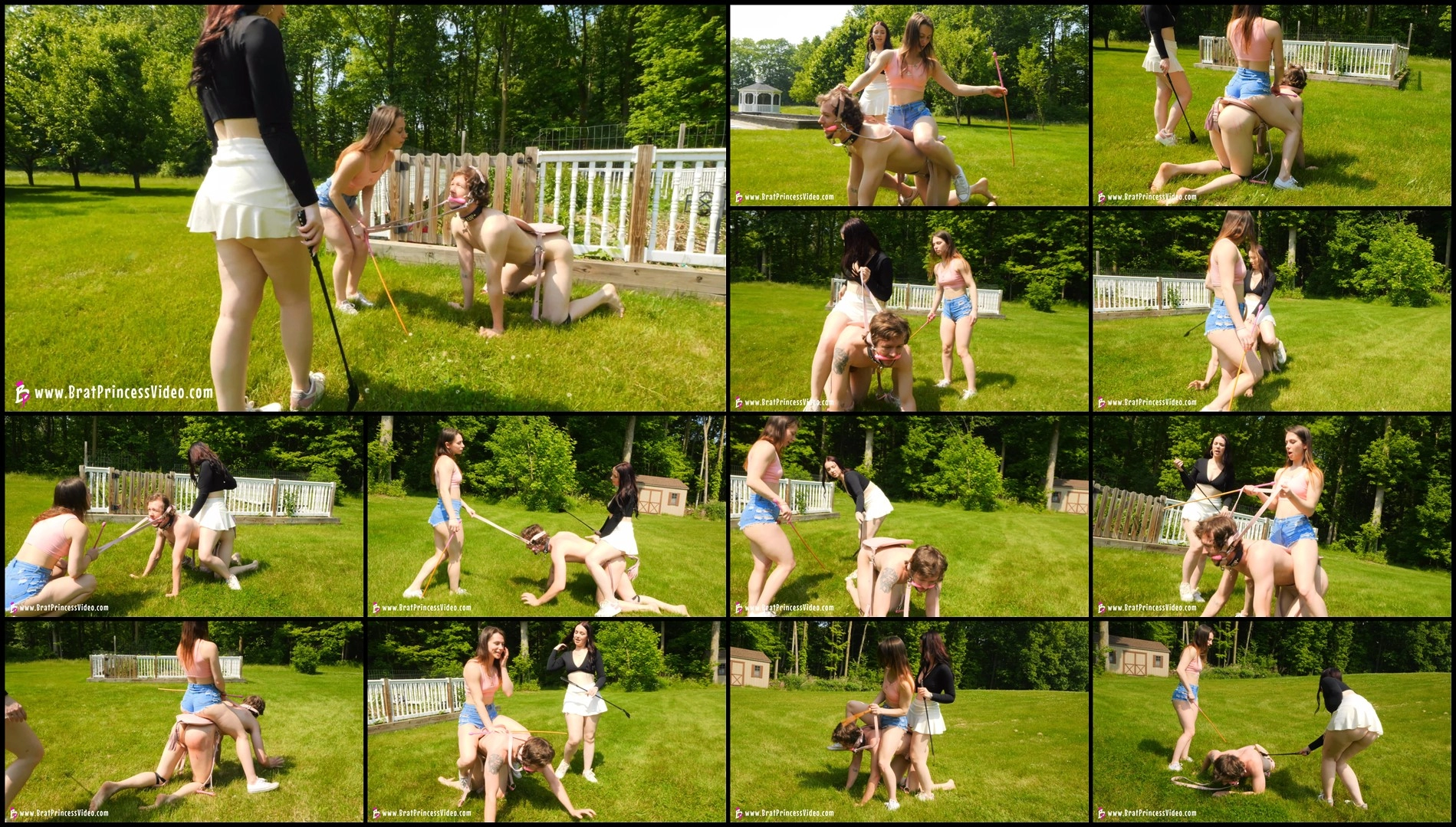 Brat Princess 2 - Honey and Lexi Unlaced - Pupcup Ridden in the Pasture 4K-Femdom