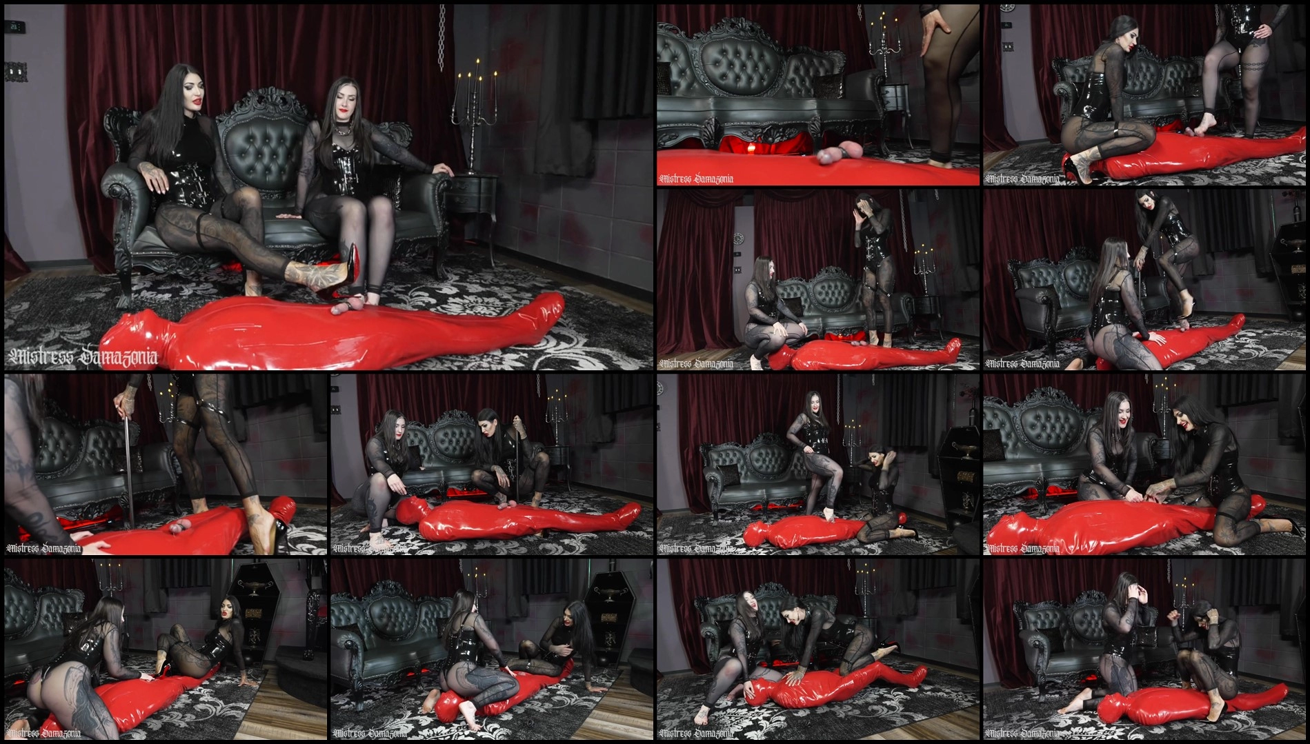 Mistress Damazonia - Cock and ball torment facesitting to hold him down- BallAbuse