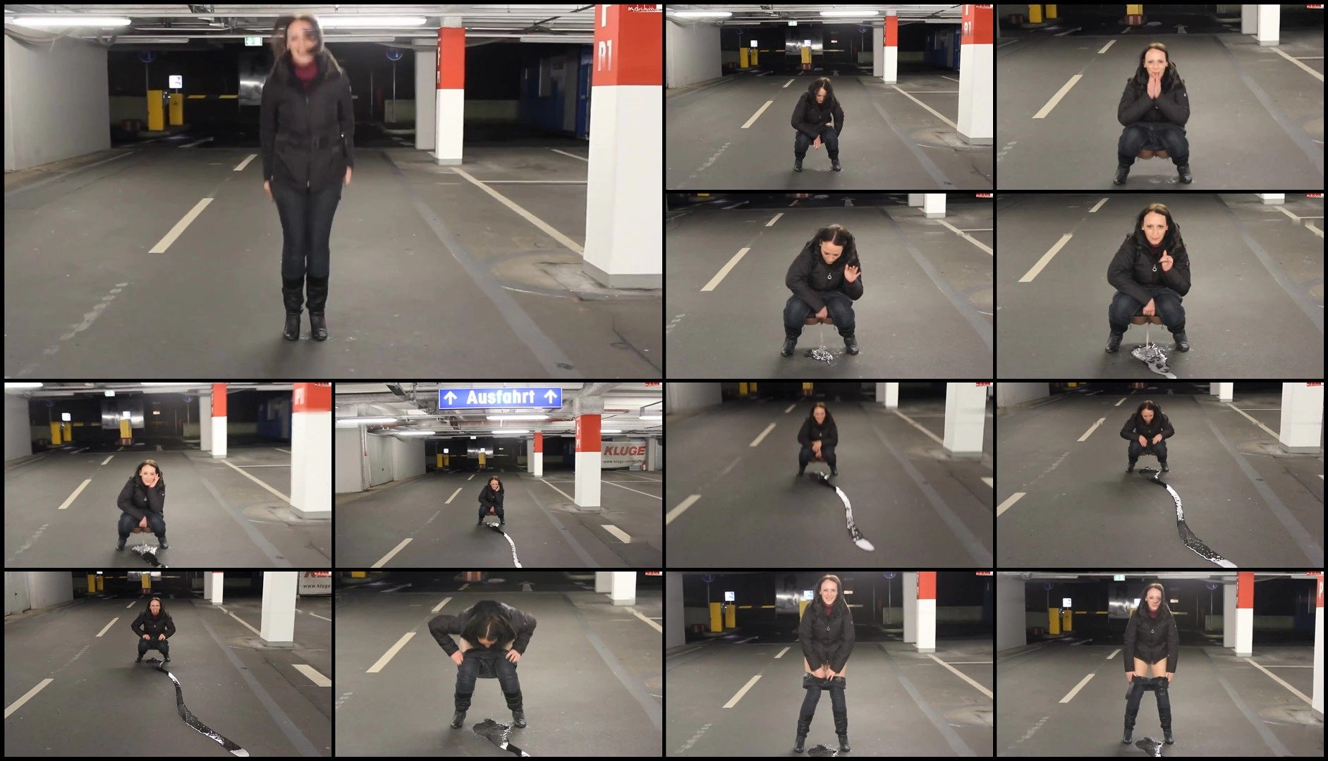 FetishWorld – urinating in the parking garage