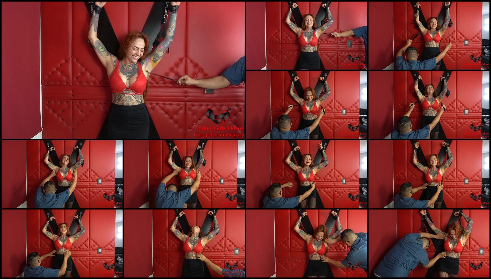 TicklingGirlsVideos – Sarah on the X- mf, TicklingUpperBody