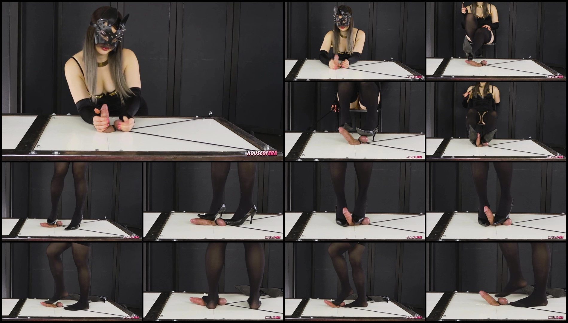 House of Era - Femdom Footjob with and Ball Stomping