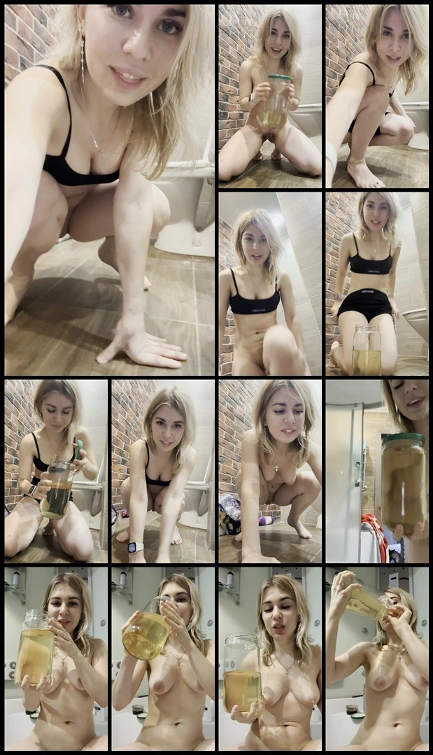 Misty Phoenix – Drinking urine from a jar and pouring it over my head and body new extreme porn v...