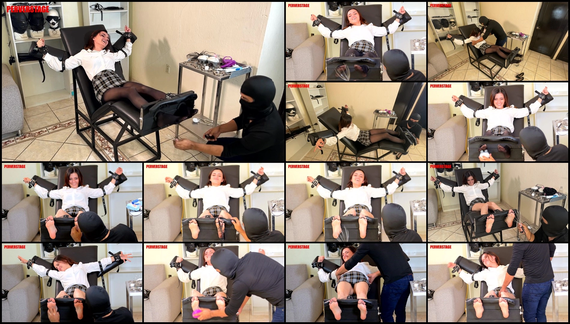 Perverstage – Tickling Melissa's feet with stockings (Custom)- mf, NylonFeet, TicklingFeet