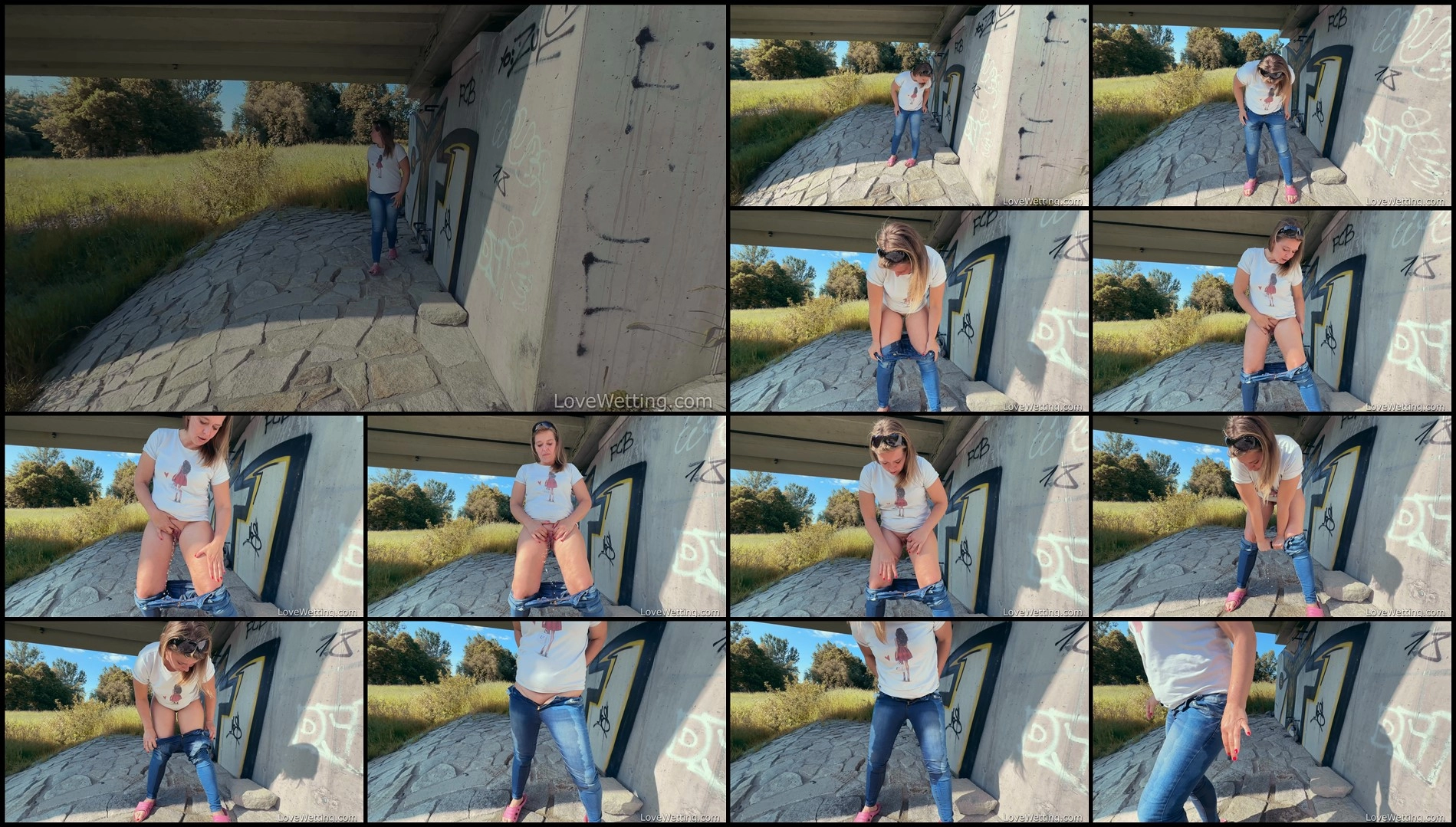 VVeronika wetting pissing jeans 2